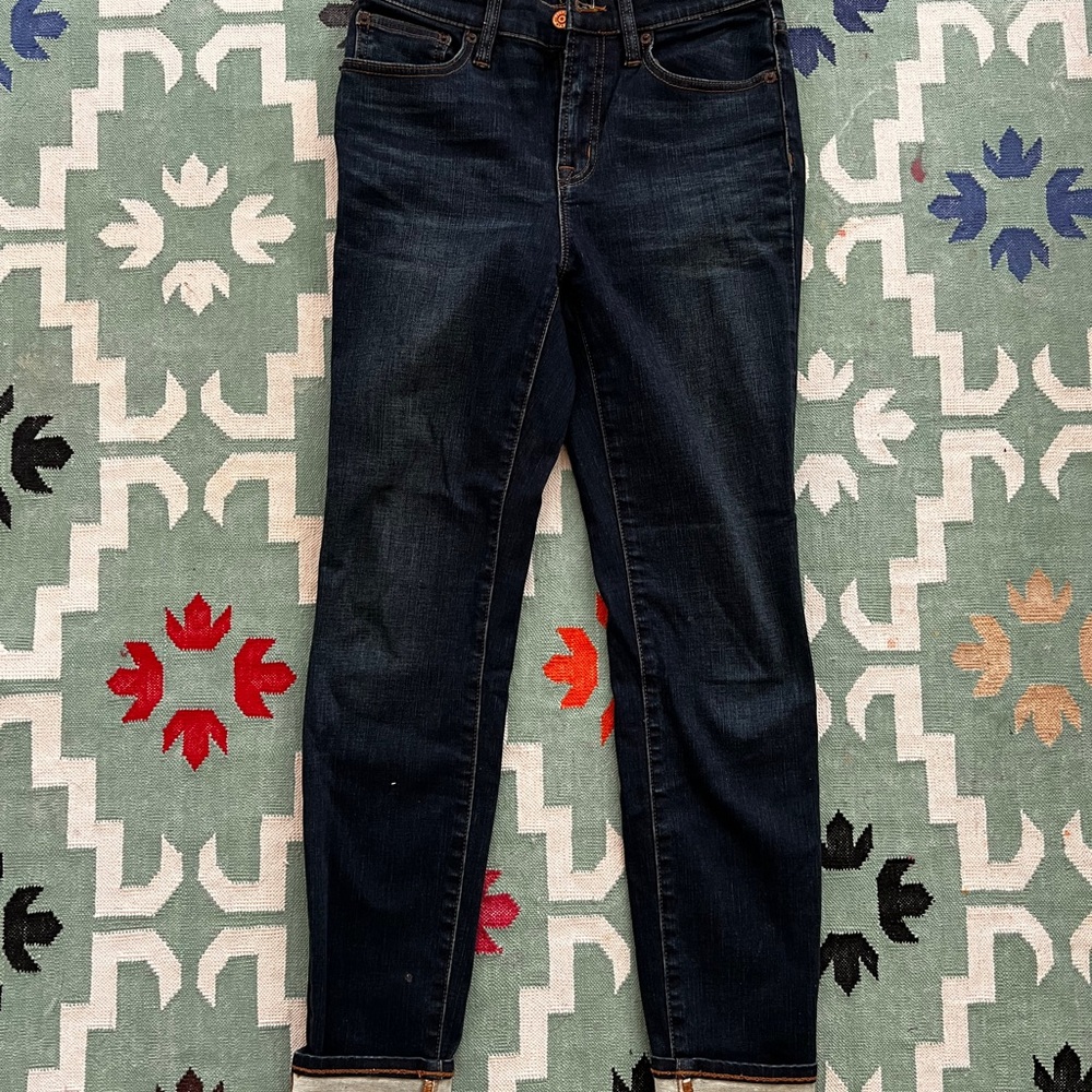 Stretch indigo jeans high rise